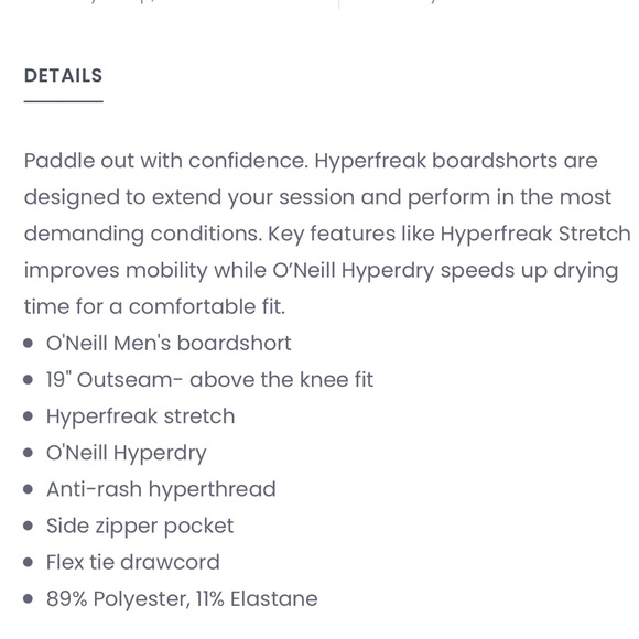 NWOT O’Neill Hyperfreak Heus Line Boardshorts - Picture 11 of 11